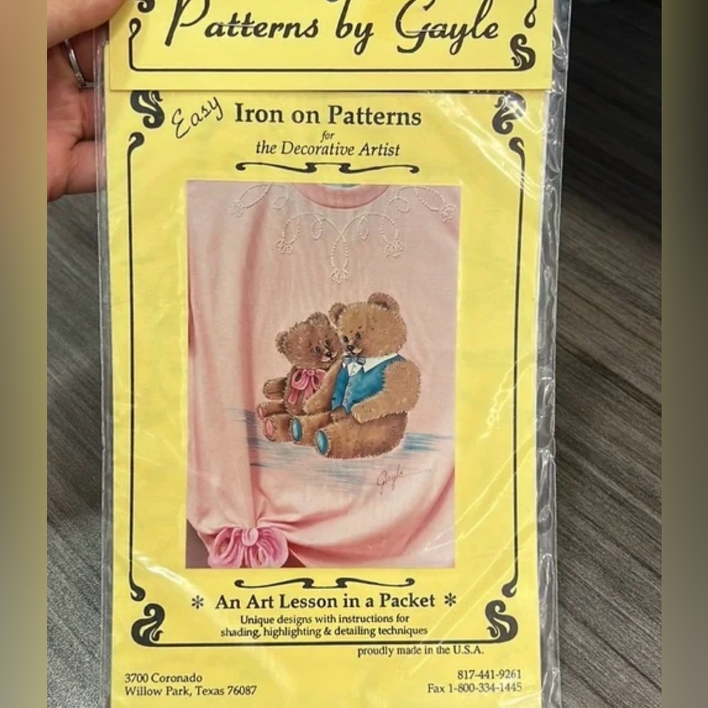 Vintage iron on pattern